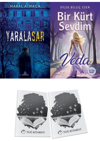Bir Kürt Sevdim Veda ve Ephesus Yayınları Yaralasar 1 Maral Atmaca 2li Set + Hediyeli
