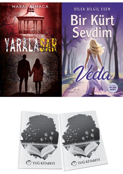 Bir Kürt Sevdim Veda ve Ephesus Yayınları Yaralasar 4 Maral Atmaca 2li Set + Hediyeli