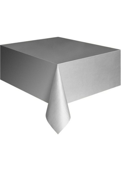 Gümüş Masa Örtüsü 120X180CM Gri, Şık ve Şeffaf Tasarım, 1 Adet