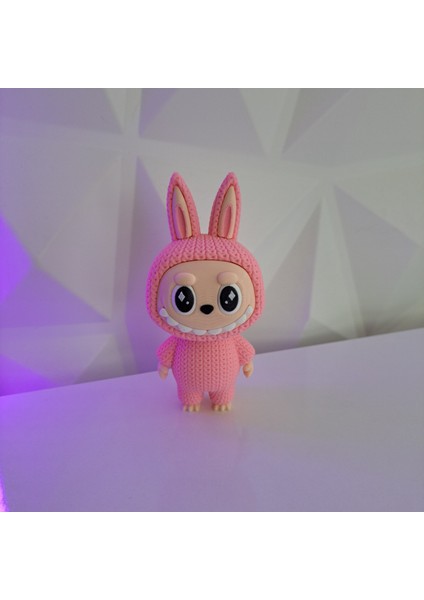Pembe Labubu Figür – (12 Cm)