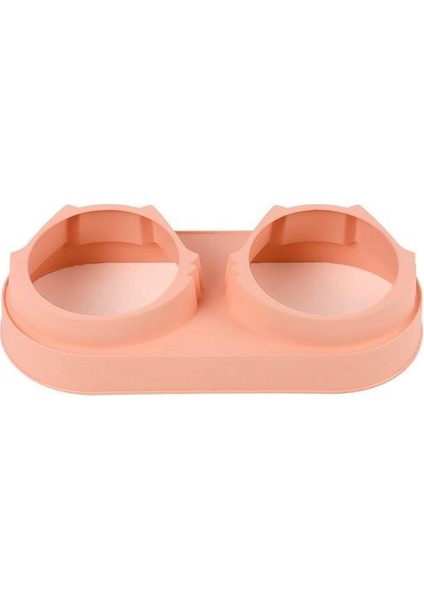 Süslüpati Yükseltilmiş Eğimli 2li Kedi Köpek Mama ve Su Kabı - Çiftli Mama Kabı Pembe fiyatları