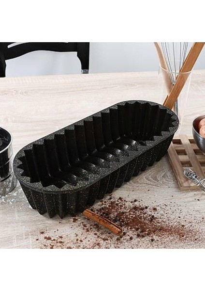 36 cm Granit Baton Kek Kalıbı – Siyah, Yanmaz ve Yapışmaz Yüzey
