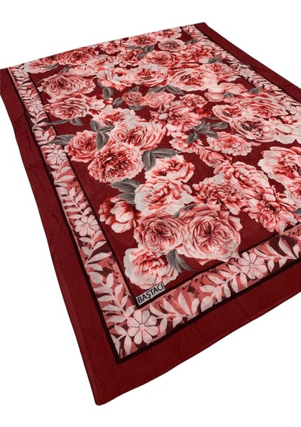 Desenli Crash 0355 Bordo Şal