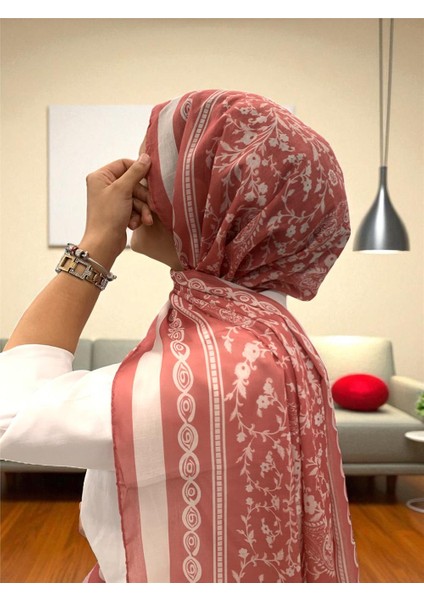 2025 Yaz Sezonu 0349 Kilim Desen Gül Kurusu Şal fiyatları