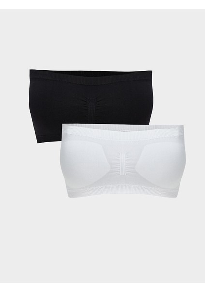 Yeni Sezon Balensiz Dolgusuz Duz Straplez Sutyen 2'li Paket - S5EQ21Z8