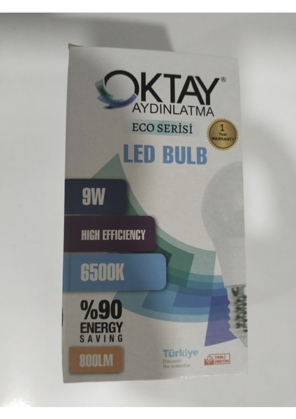 9W LED Ampul 800LM-6500K Beyaz