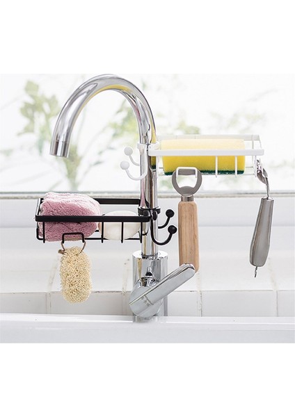 Paslanmaz Çelik Mutfak Banyo Musluğuna Sabitlenebilir Sabunluk (5232)