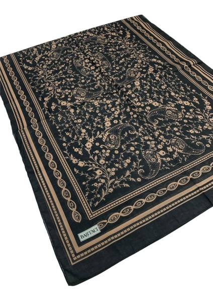 2025 Yaz Sezonu 0349 Kilim Desen Siyah Şal fiyatları