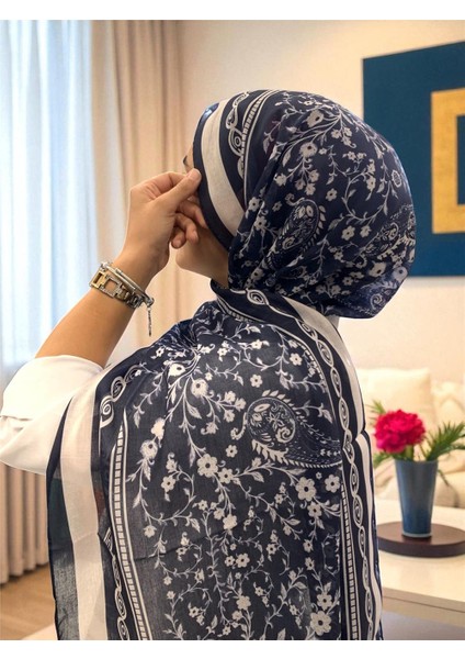 2025 Yaz Sezonu 0349 Kilim Desen Lacivert Şal fiyatları