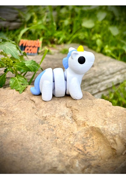 Unicorn Oyuncak -Fantastik Dünyaların Sihirli Sembolü💙azure🦄!3d Hareketli Organik Model - Orta Boy