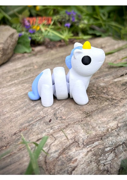 Unicorn Oyuncak -Fantastik Dünyaların Sihirli Sembolü💙azure🦄!3d Hareketli Organik Model - Orta Boy fırsatları