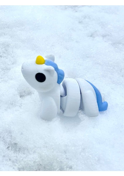 Unicorn Oyuncak -Fantastik Dünyaların Sihirli Sembolü💙azure🦄!3d Hareketli Organik Model - Orta Boy