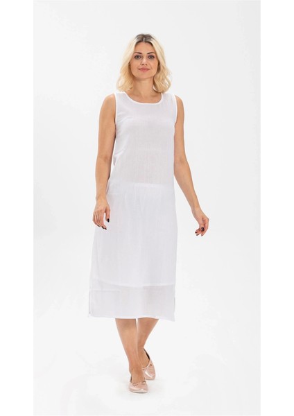 Imer 3164 Kalın Askı Uzun Viskon Elbise Kombinezon