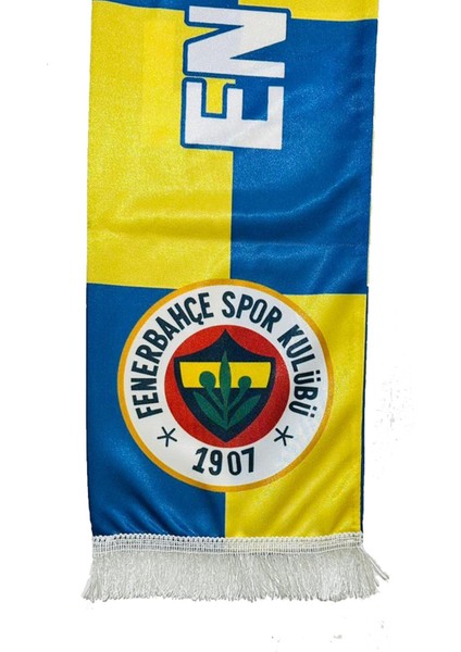 Orijinal Lisanslı En Büyük Fenerbahçe Saten Şal Atkı + Uçlu Kalem + Bileklik Set Hediyelik Ahşap Kutulu