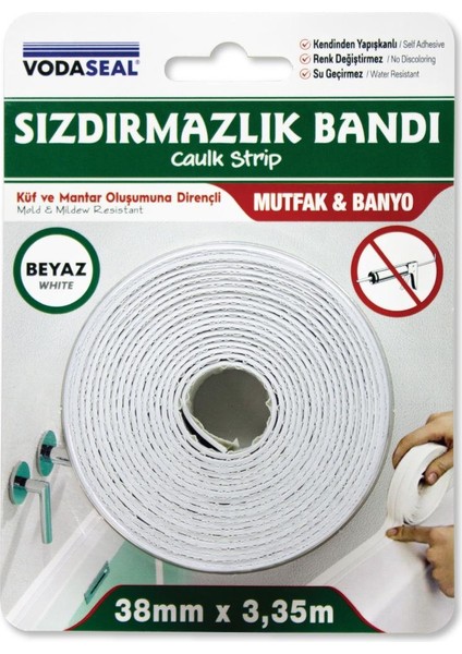 Su Geçirmez Sızdırmazlık Bandı Beyaz - 38 mm x 3.35 M.