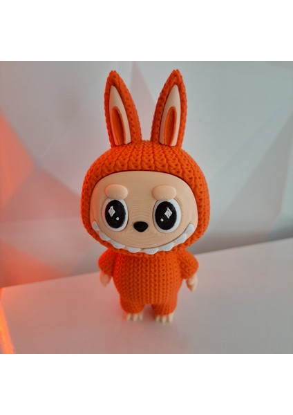 Turuncu Labubu Figür – (12 Cm)