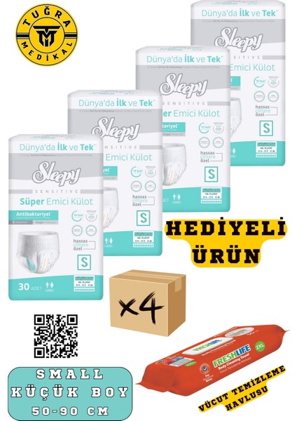 Külotlu Hasta Bezi Small Beden 120 Adet (4 Paket) Hediyeli modelleri