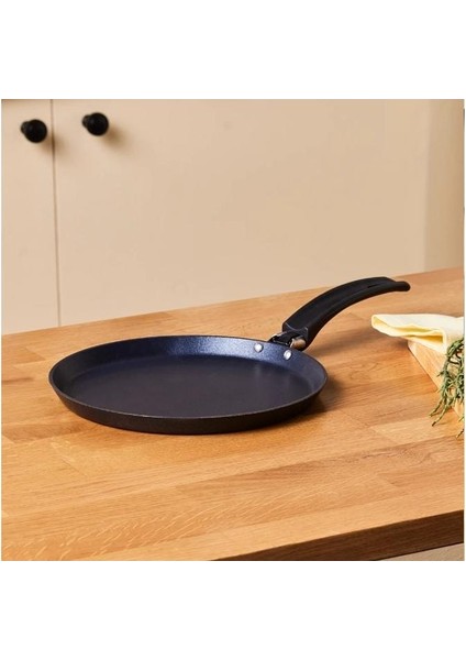 Granit Kaplama Krep Tavası Siyah – 28 Cm, Yapışmaz Yüzey