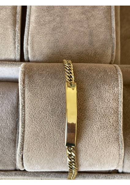316 L Cerrahi Çelik Altın Modeli Klasik Gurmet Unisex Çelik Bileklik