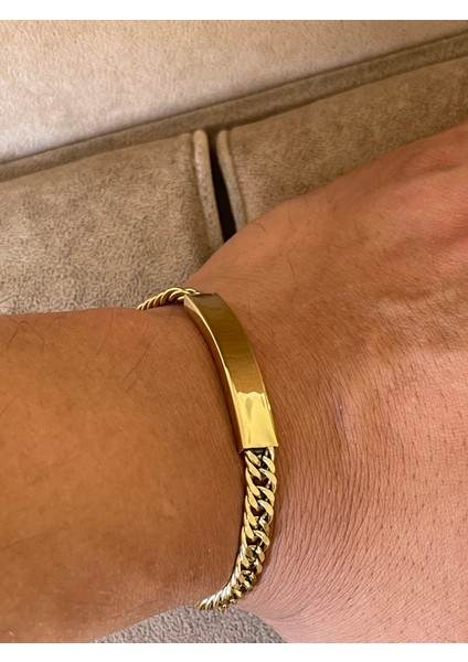 316 L Cerrahi Çelik Altın Modeli Klasik Gurmet Unisex Çelik Bileklik modelleri