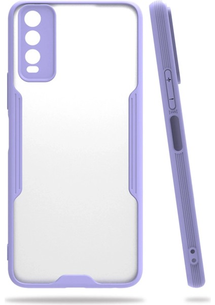 Vivo Y11S Kılıf Platin Silikon - Lila Arbkd