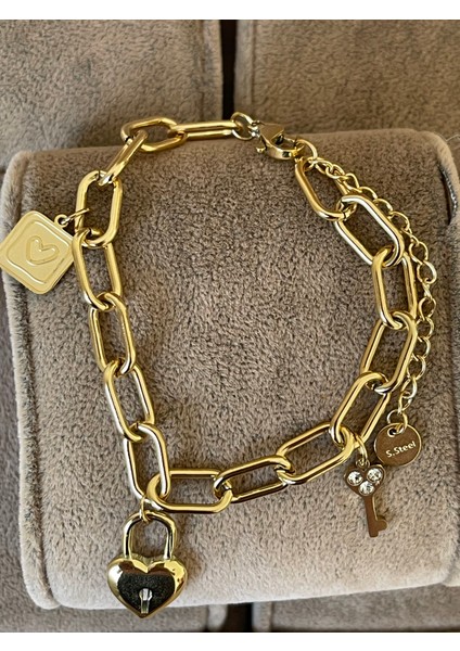 316 L Cerrahi Çelik Altın Modeli Şık Tasarım Çelik Bileklik fiyatları