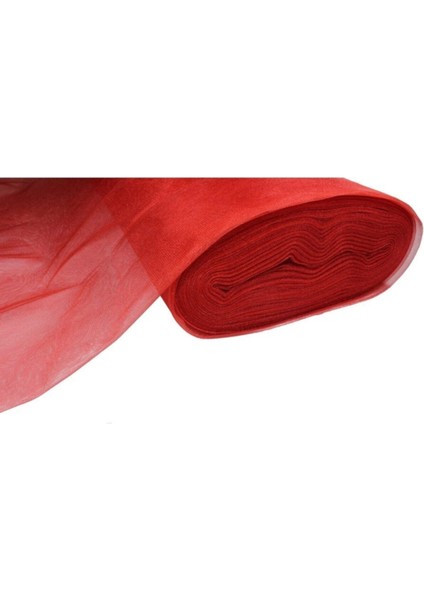 Kırmızı Kristal Tül 1 Metre, Zarif Süsleme ve Dekorasyon Için Özel Bez