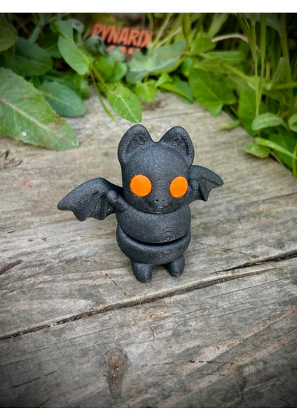 Yarasa Oyuncak- Karanlığın Turuncu Gözü! 🦇🌌3d Hareketli Organik Model - Orta Boy