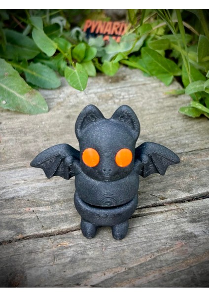 Yarasa Oyuncak- Karanlığın Turuncu Gözü! 🦇🌌3d Hareketli Organik Model - Orta Boy