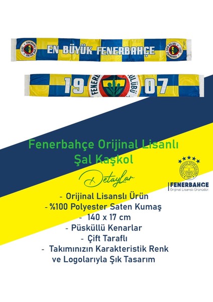 Orijinal Lisanslı En Büyük Fenerbahçe Şal Atkı Kanarya Baskılı Ahşap Kutulu modelleri