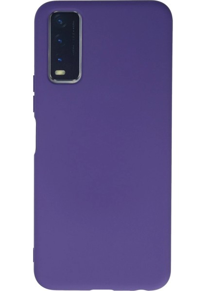 Vivo Y11S Kılıf Nano Içi Kadife Silikon - Mor Arbkd