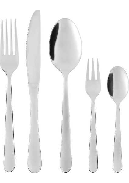 6 Kişilik Çatal Bıçak Takımı, Paslanmaz Çelik, 30 Parça
