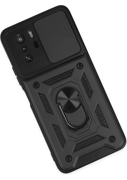 Xiaomi Poco X3 Gt Kılıf Pars Lens Yüzüklü Silikon - Siyah Arbkd modelleri