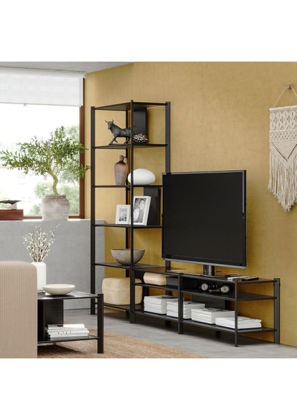 Tv Ünitesi, Siyah, 240X40X194 cm fiyatları