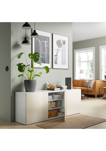 Dolap Kombinasyonu, Beyaz-Parlak Cila-Bej, 180X42X65 Cm, Selsvıken fiyatları