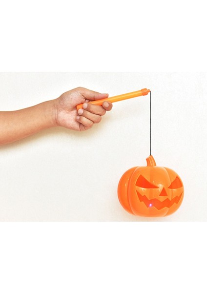 Işıklı Balkabağı Dekoru, Sopalı, 13X40 Cm, Bayram Süs fırsatları