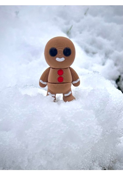 Zencefilli Kış Kurabiyesi Oyuncak - Anıların Tatlı Temsilcisi! 🍪✨❄️ 3D Hareketli Organik Model - Orta Boy fiyatları