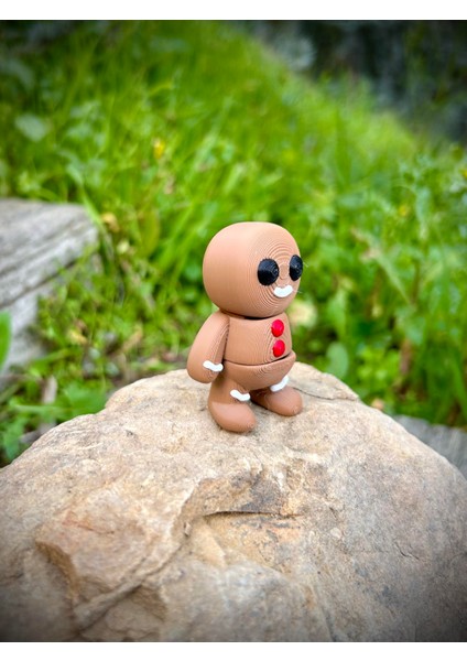 Zencefilli Kış Kurabiyesi Oyuncak - Anıların Tatlı Temsilcisi! 🍪✨❄️ 3D Hareketli Organik Model - Orta Boy