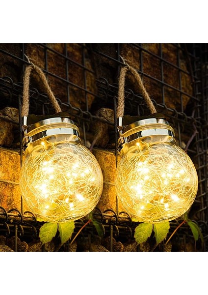 2li Solar Güneş Enerjili Sarkıt Cam LED Işık Küre Bahçe Aydınlatma Dekorasyon Balkon Lamba fırsatları