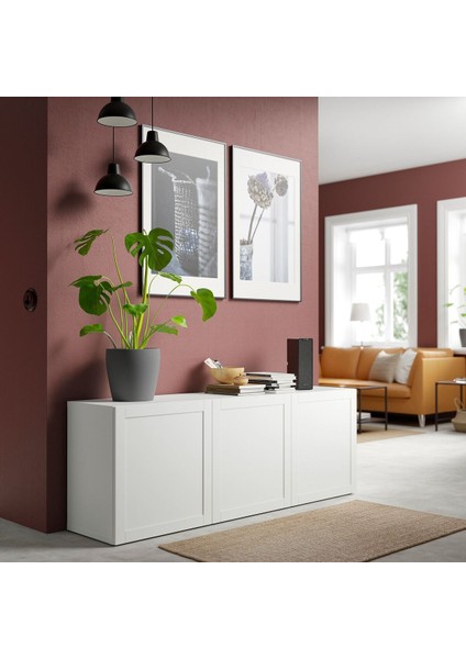 Dolap Kombinasyonu, Beyaz, 180X42X65 Cm, Hanvıken modelleri