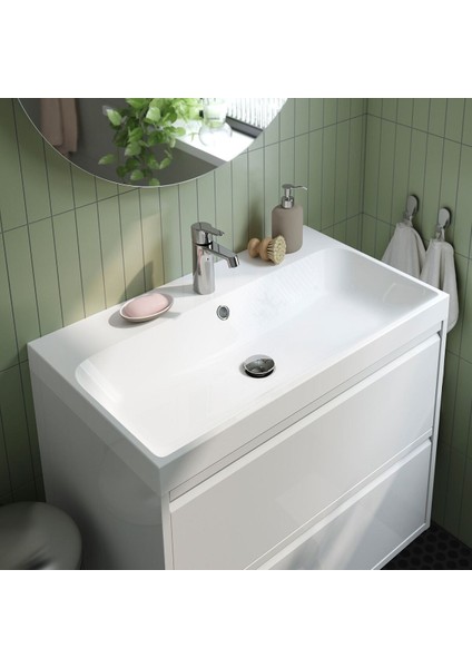 Sifonlu Lavabo, Beyaz, 80X48 cm fiyatları