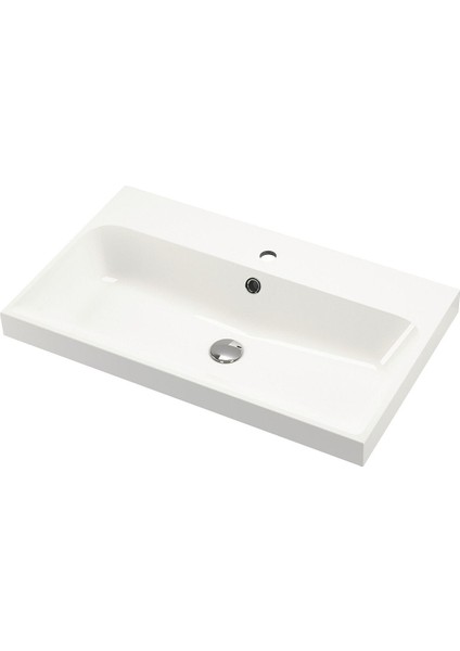 Lavabo, Beyaz, 80X48 cm