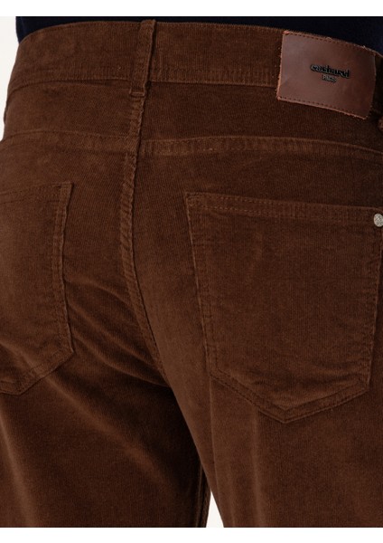 Erkek Kahverengi Straight Fit Pamuk Karışımlı Kadife Kanvas Pantolon 50292429-VR029 fırsatları