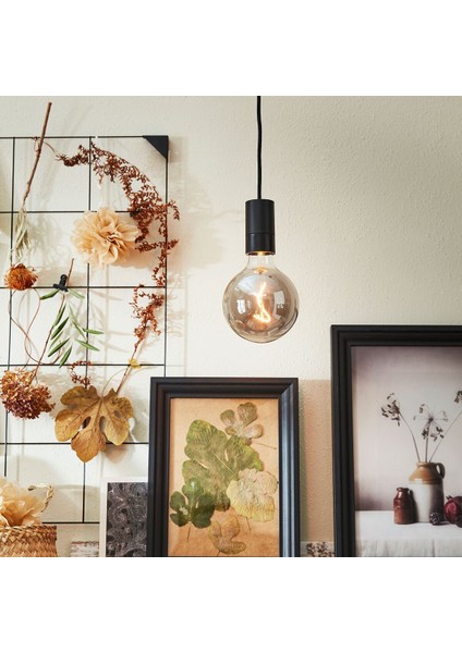 Ampullü Sarkıt Lamba, Siyah-Gri, 125 mm modelleri