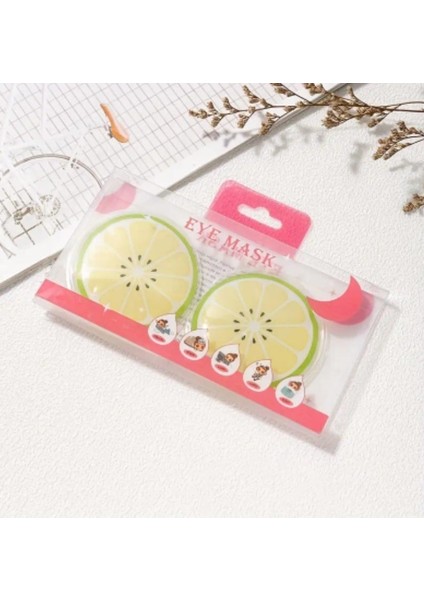 Sıcak Soğuk Terapi Limon Desen Jel Göz Maskesi
