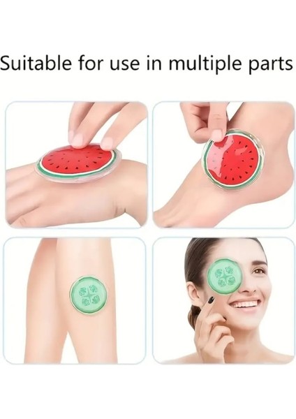 Sıcak Soğuk Terapi Limon Desen Jel Göz Maskesi