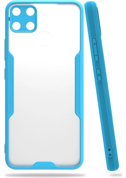 Realme C15 Kılıf Platin Silikon - Mavi Arbkd