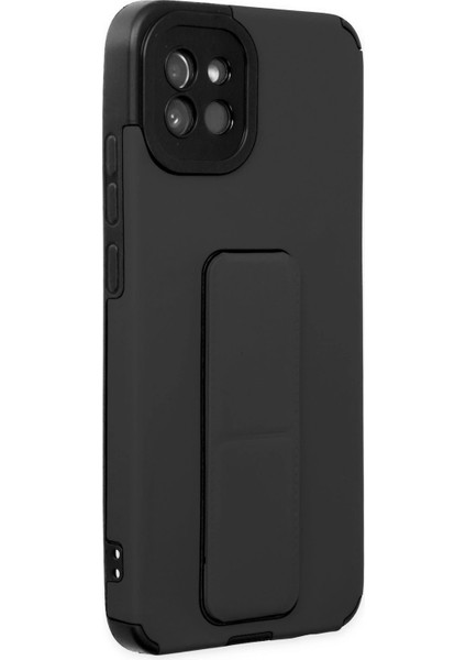 Samsung Galaxy A03 Kılıf Mega Standlı Silikon - Siyah Arbkd fiyatları