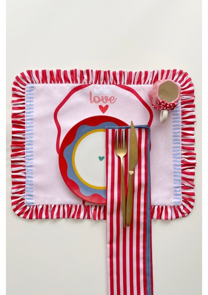 Fırfırlı, Desenli, Dijital Baskılı, Renkli, Çizgili, Amerikan Servis 35X45 cm (1 Adet) fiyatları