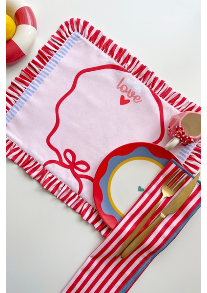 Fırfırlı, Desenli, Dijital Baskılı, Renkli, Çizgili, Amerikan Servis 35X45 cm (1 Adet) modelleri